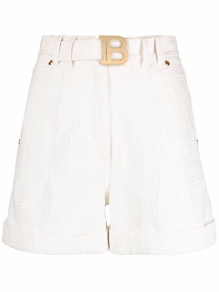 Balmain Donna Short in jeans bianco | Al Duca d'Aosta