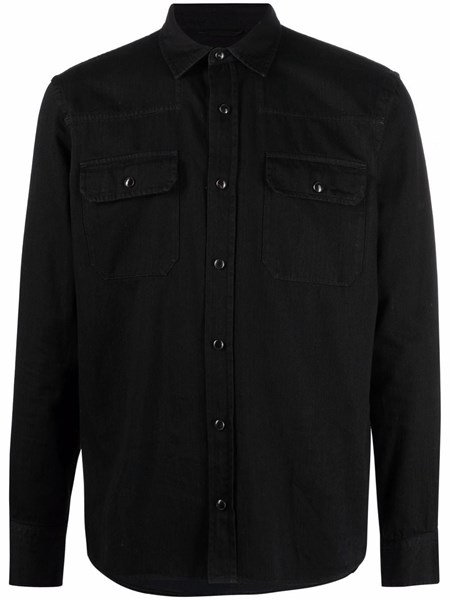 Ermenegildo Zegna Uomo Camicia denim nera | Al Duca d'Aosta