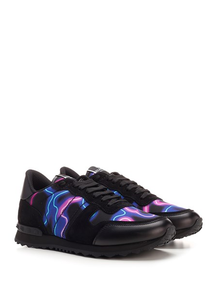 valentino trainers black and pink