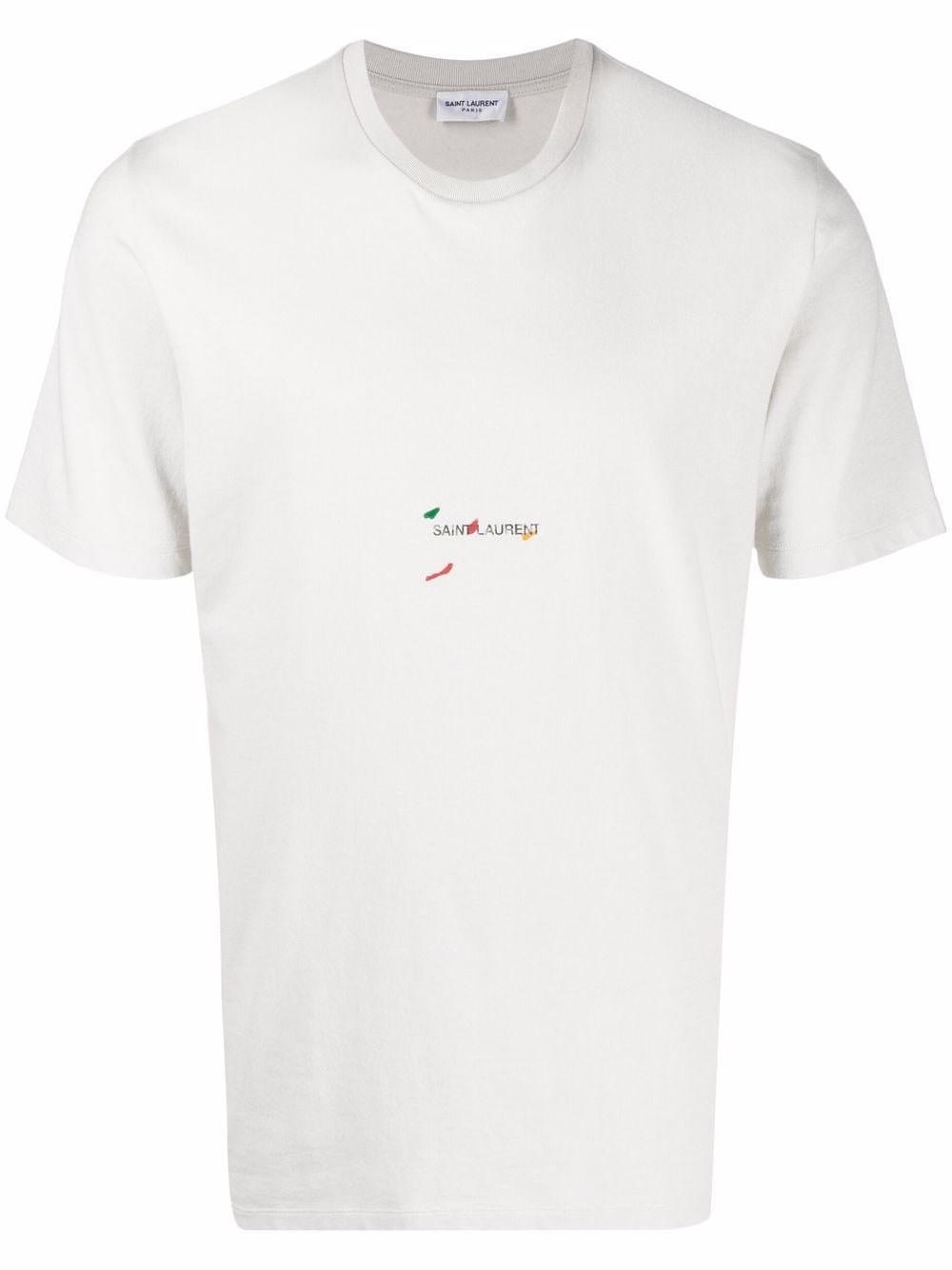Saint Laurent White t-shirt with logo for Men - US | Al Duca d'Aosta