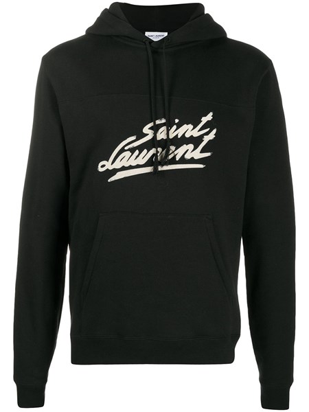 Saint Laurent Uomo Felpa nera con scritta | Al Duca d'Aosta