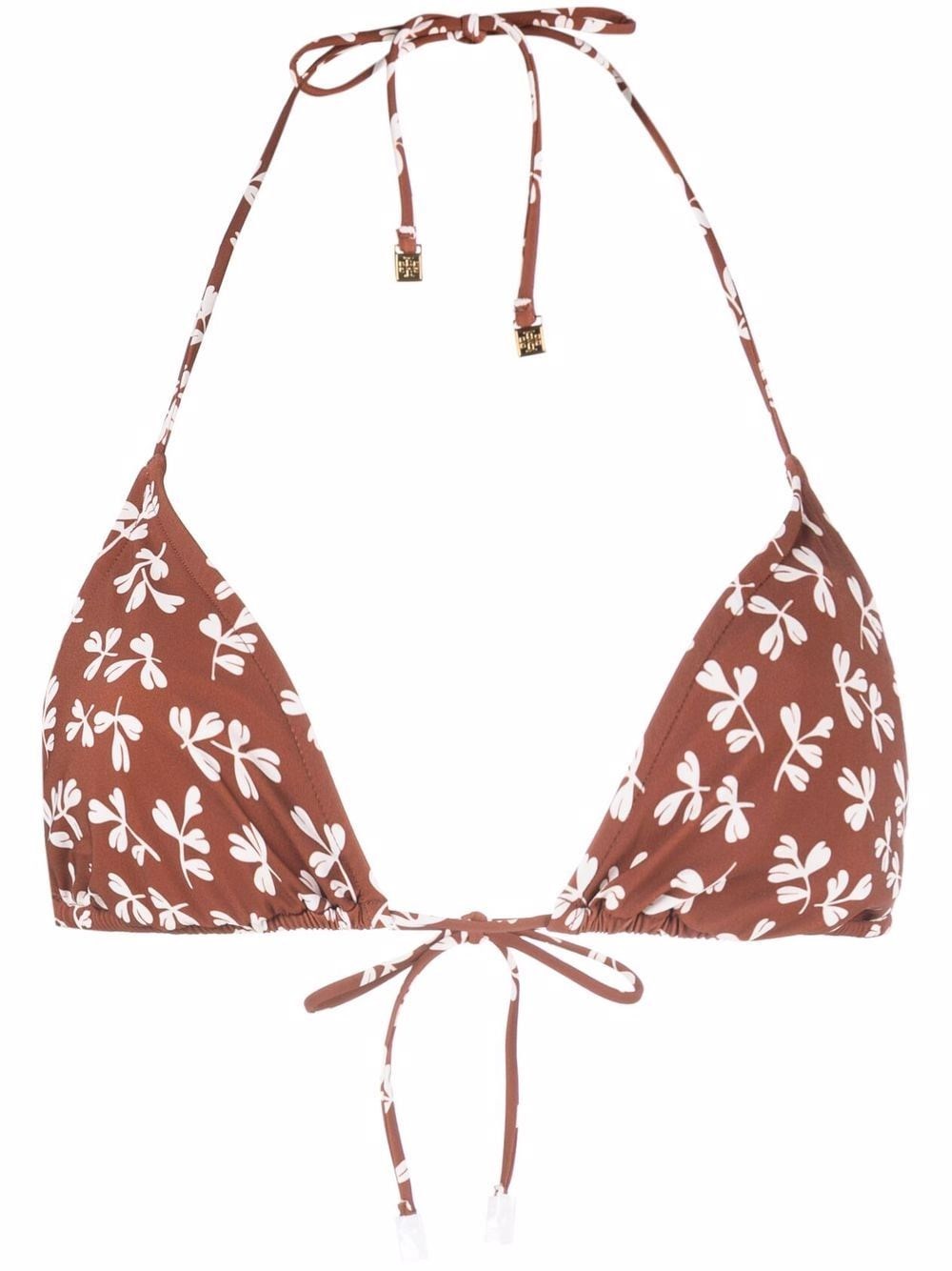 Tory Burch Leaf-print bikini top for Women - US | Al Duca d'Aosta