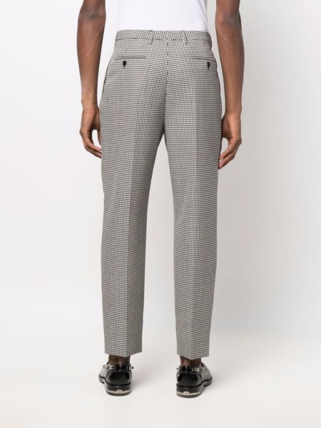 Saint Laurent Uomo Pantaloni formali vichy bianchi/neri | Al Duca d'Aosta