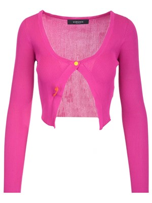 light pink cropped cardigan