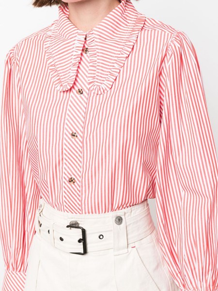 Ganni ruffled trims collar shirt for 