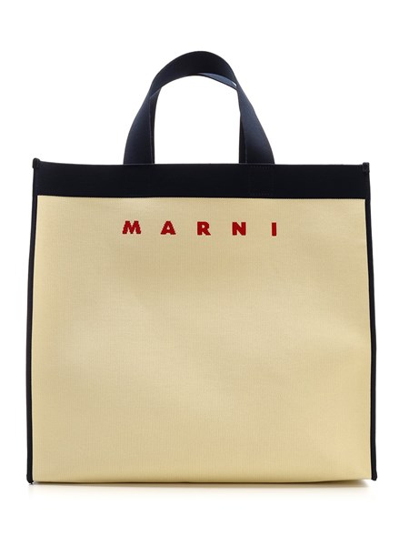 Marni Ecru jacquard shopping bag for Women - US | Al Duca d'Aosta