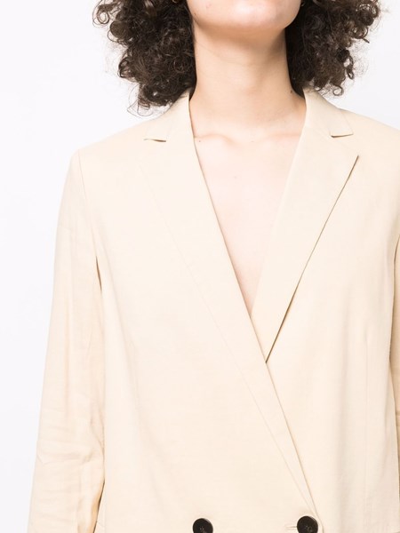 theory double breasted linen blazer