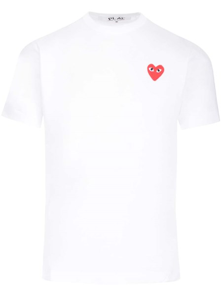 cdg white heart shirt