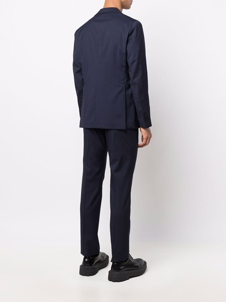 calvin klein navy blue pinstripe suit