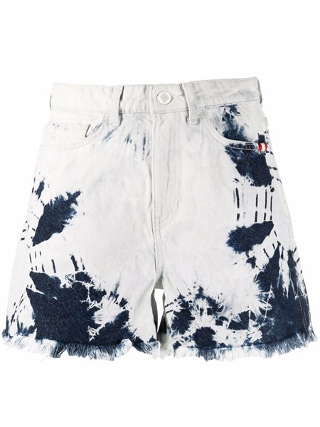 tie dye blue jean shorts