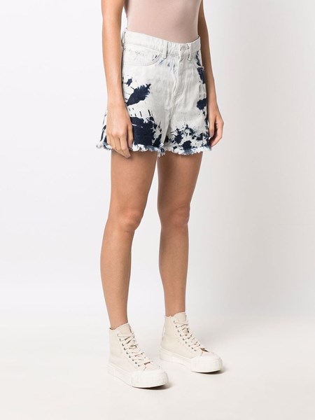 Amish Tie dye denim shorts for Women 