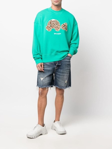 palm angels denim shorts