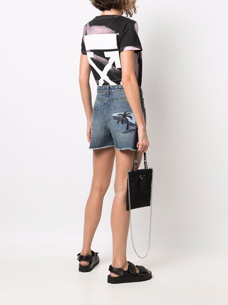 palm angels denim shorts