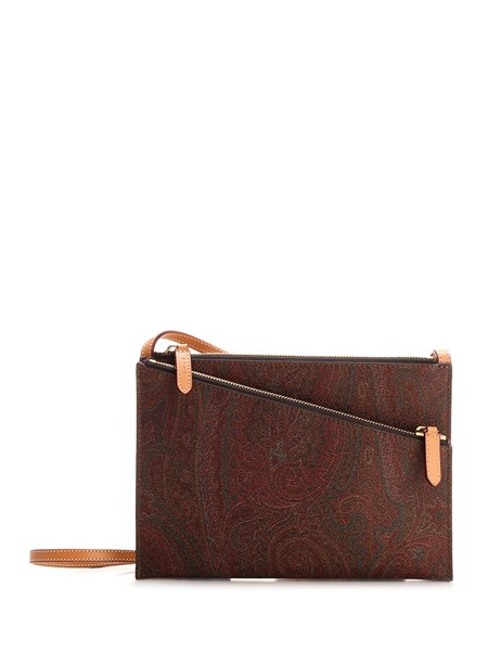 BORSA A TRACOLLA IN PELLE E TESSUTO MOTIVO PAISLEY ETRO - Vanda Boutique