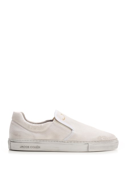 Jacob Cohen Uomo Slip-on bianca distressed | Al Duca d'Aosta