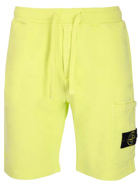 Stone Island Neon yellow sweat shorts 