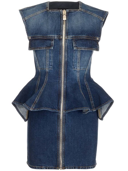 Givenchy Peplum-style denim dress for 