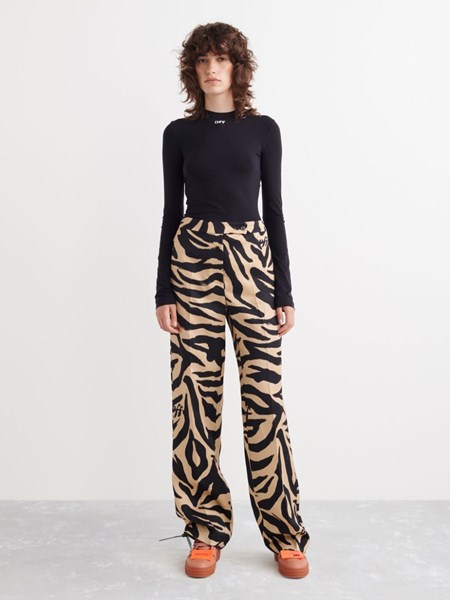 Off-white Donna Pantaloni zebrati vita alta | Al Duca d'Aosta
