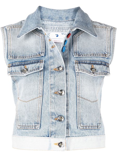 Off-white Donna Gilet jeans azzurro | Al Duca d'Aosta