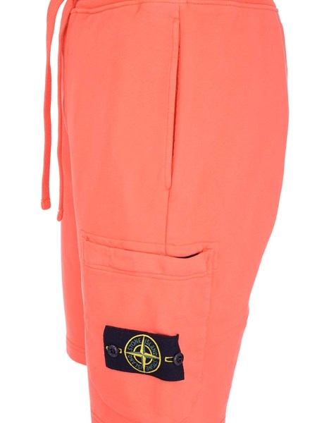 Stone Island Orange sweat shorts for 