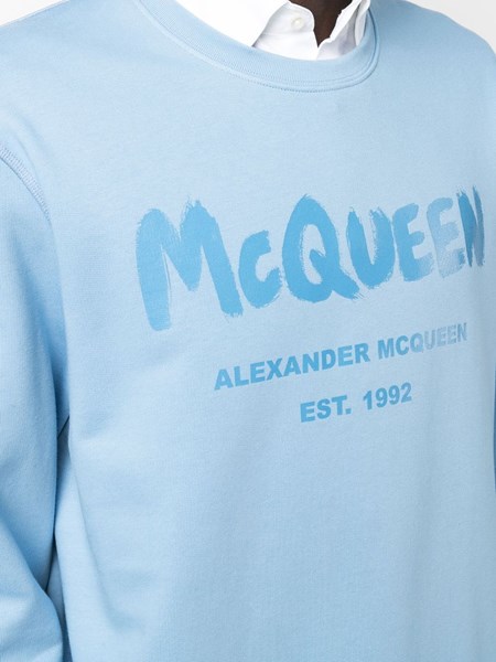Alexander Mcqueen Light blue sweatshirt 