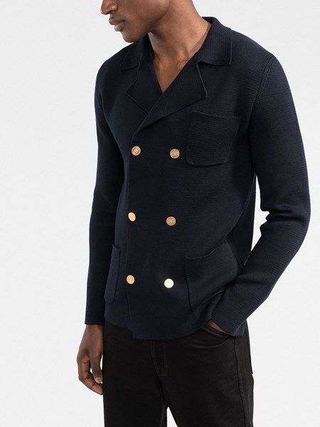 double-breasted knit blazer for Men 
