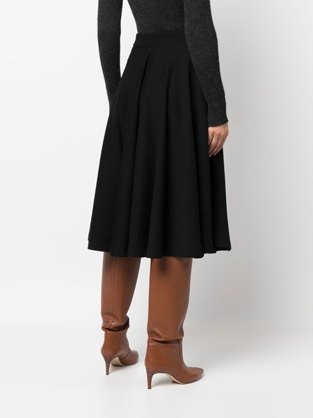 jersey midi skirt black