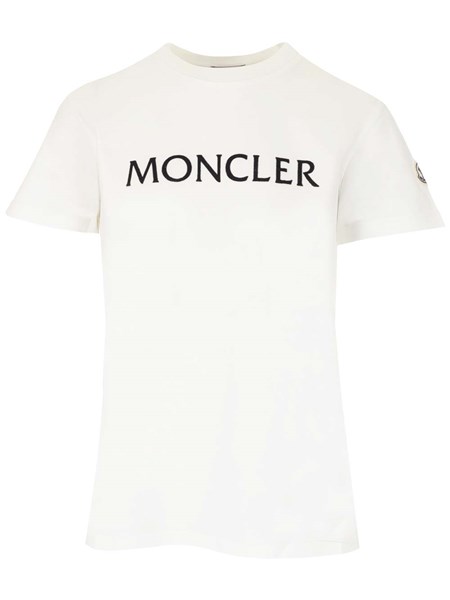 T-shirt con logo di Moncler in Bianco Donna Abbigliamento da T-shirt e top da T-shirt 