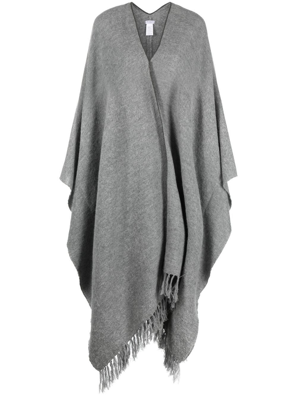 Poncho drappeggiato di Brunello Cucinelli in Metallizzato Donna Abbigliamento da Maglieria da Poncho e abiti modello poncho 