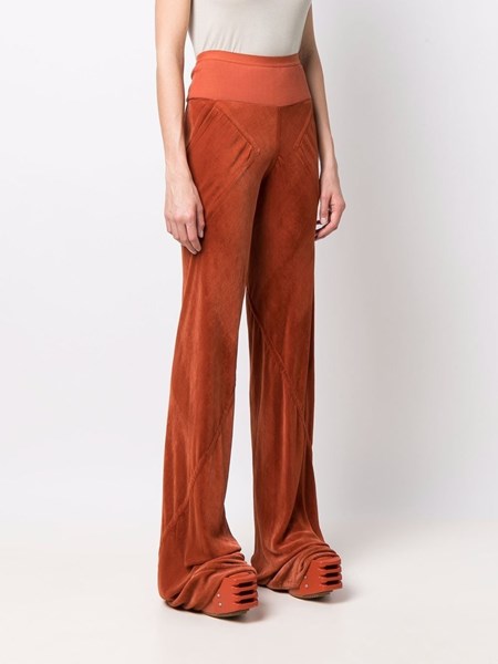 orange velvet pants