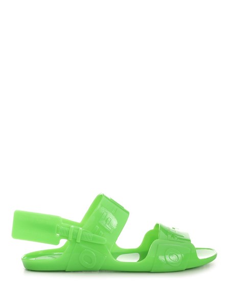 off white green sandals