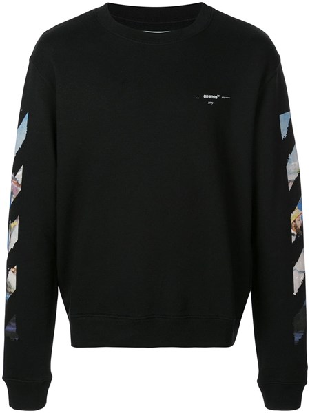 black diag arrows sweatshirt