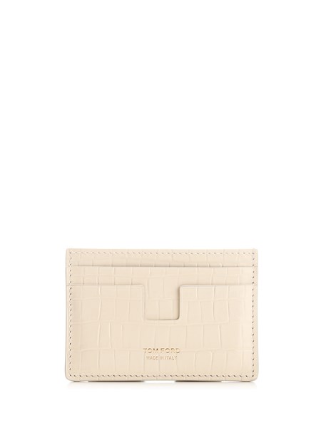 Tom Ford Cream crocodile print classic card holder for Men - US | Al Duca  d'Aosta