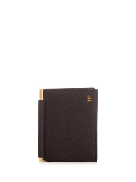 Tom Ford Brown folding card holder with money clip for Men - US | Al Duca  d'Aosta