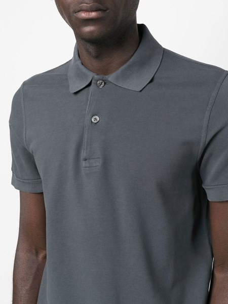 Tom Ford Grey polo shirt in piqué for Men - GB | Al Duca d'Aosta