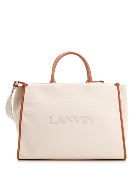 Lanvin Paris Canvas and leather tote bag for Women - US | Al Duca d'Aosta