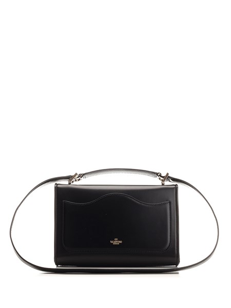 VALENTINO GARAVANI: VLogo Type bag in leather - Black  Valentino Garavani shoulder  bag 2W2B0L49MUS online at