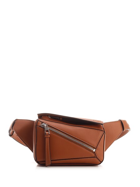 Puzzle Mini Leather Belt Bag in Brown - Loewe