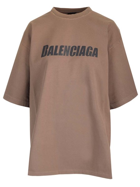 Tshirt in jersey di cotone con stampa BALENCIAGA da donna  NETAPORTER