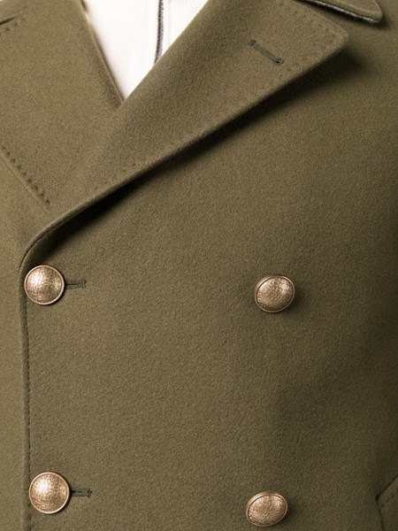 Tagliatore Military green double-breasted coat