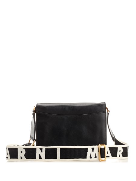 Trunk Soft Medium Leather Shoulder Bag in Black - Marni