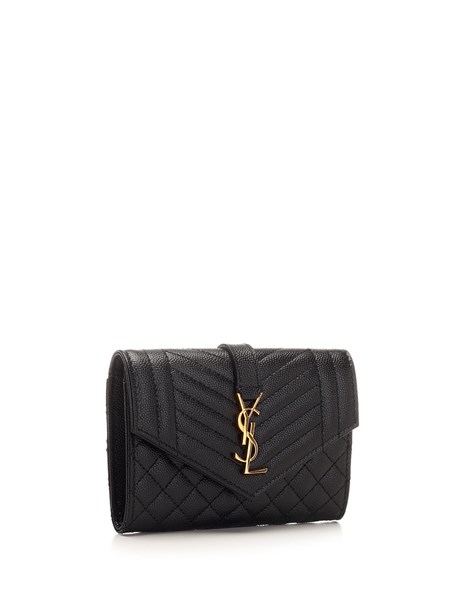 Saint Laurent Small Envelope Crossbody Bag - Purple