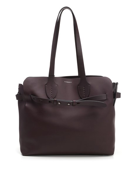 burgundy burberry belt