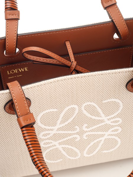 T Tote Anagram Leather Tote Bag in Brown - Loewe