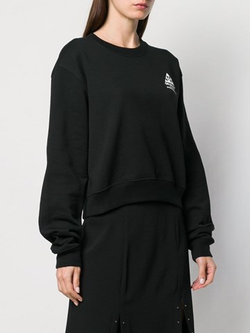 off white cotton flower hoodie