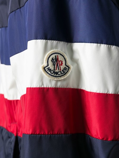 red white and blue moncler coat