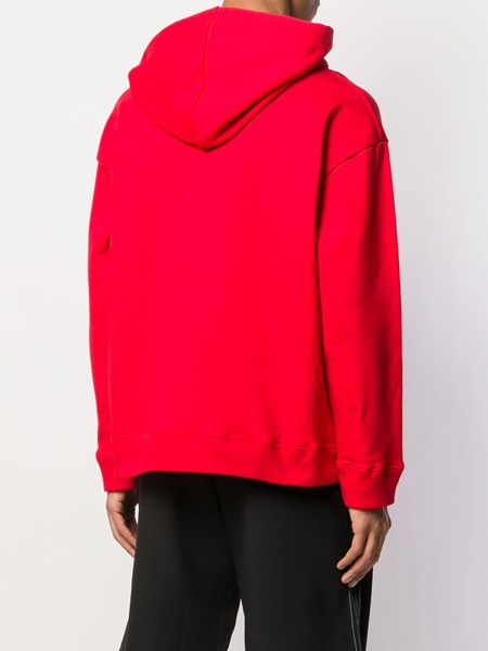 raf simons red hoodie