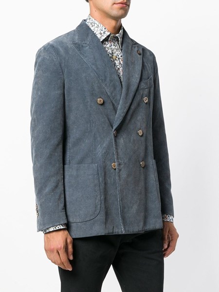 gabriele pasini Corduroy double breasted grey blazer available on ...