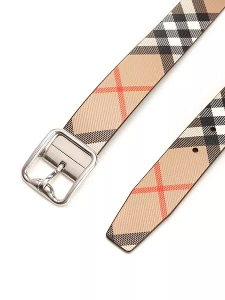 Burberry Uomo Cintura b buckle check reversibile Al Duca d'Aosta